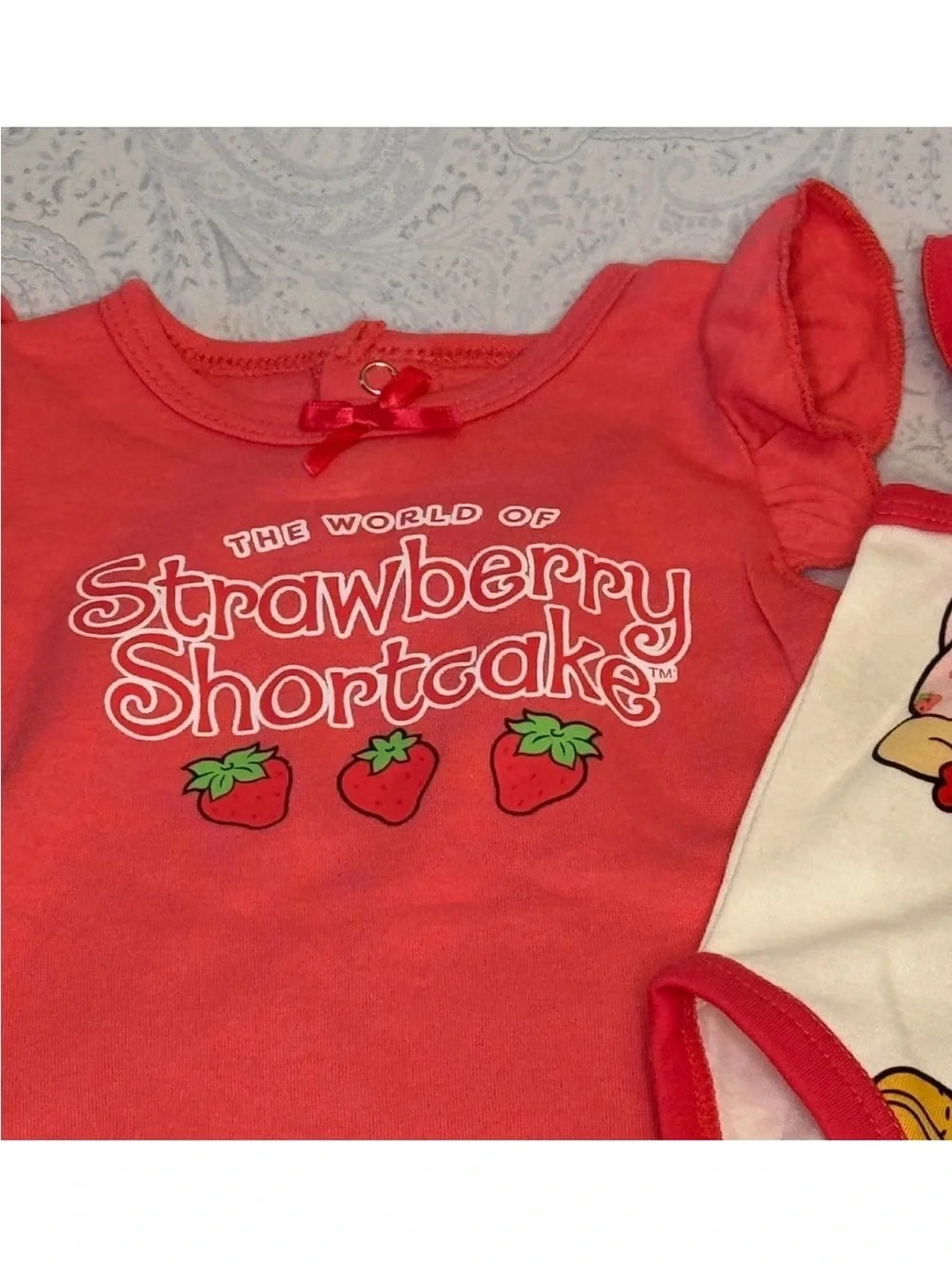 Strawberry Shortcake Infants Pink & Red One-Piece Bodysuit 3 piece Set